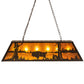 Meyda Lighting Buffalo 48 6-Light Timeless Bronze Island Pendant Light With Amber Mica Shade Glass
