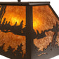 Meyda Lighting Buffalo 48 6-Light Timeless Bronze Island Pendant Light With Amber Mica Shade Glass