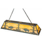 Meyda Lighting Buffalo 61" 9-Light Antique Copper Island Pendant Light With Beige Art Shade Glass
