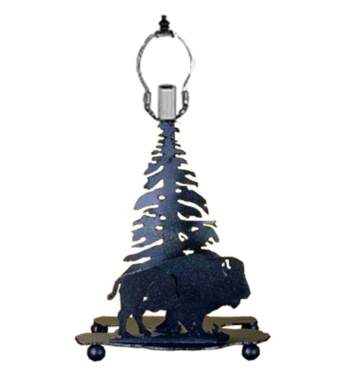 Meyda Lighting Buffalo 9" Textured Black Table Lamp Base