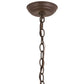 Meyda Lighting Buffalo at Dawn 22" 2-Light Cafe Noir Pendant Light With Violet Shade Glass