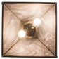 Meyda Lighting Buffalo at Dawn 22" 2-Light Cafe Noir Pendant Light With Violet Shade Glass