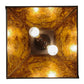 Meyda Lighting Buffalo at Dawn 22" 2-Light Timeless Bronze Pendant Light With Amber Mica Shade Glass