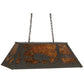 Meyda Lighting Buffalo at Lake 33" 6-Light Timeless Bronze Island Pendant Light With Amber Mica Shade Glass