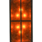 Meyda Lighting Buffalo at Lake 33" 6-Light Timeless Bronze Island Pendant Light With Amber Mica Shade Glass