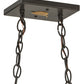 Meyda Lighting Buffalo at Lake 33" 6-Light Timeless Bronze Island Pendant Light With Amber Mica Shade Glass