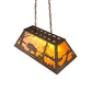 Meyda Lighting Buffalo at Lake 33" 6-Light Timeless Bronze Island Pendant Light With Amber Mica Shade Glass