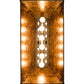 Meyda Lighting Buffalo at Lake 33" 6-Light Timeless Bronze Island Pendant Light With Amber Mica Shade Glass