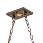 Meyda Lighting Buffalo at Lake 48" 6-Light Antique Copper Island Pendant Light With Silver Mica Shade Glass