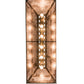 Meyda Lighting Buffalo at Lake 48" 6-Light Antique Copper Island Pendant Light With Silver Mica Shade Glass