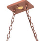 Meyda Lighting Buffalo at Lake 48" 6-Light Rust Island Pendant Light With Amber Mica Shade Glass