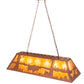 Meyda Lighting Buffalo at Lake 48" 6-Light Rust Island Pendant Light With Amber Mica Shade Glass