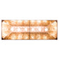 Meyda Lighting Buffalo at Lake 48" 6-Light Rust Island Pendant Light With Amber Mica Shade Glass