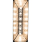 Meyda Lighting Buffalo at Lake 48" 6-Light Textured Black Island Pendant Light With Silver Mica Shade Glass