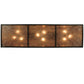 Meyda Lighting Buffalo at Lake 61" 9-Light Timeless Bronze Island Pendant Light With Silver Mica Shade Glass