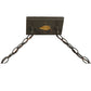Meyda Lighting Buffalo at Lake 61" 9-Light Timeless Bronze Island Pendant Light With Silver Mica Shade Glass