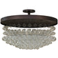 Meyda Lighting Bulle 72" 22-Light LED Mahogany Bronze Semi-flush Mount Light With Clear Shade Glass