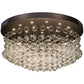 Meyda Lighting Bulle 72" 22-Light LED Mahogany Bronze Semi-flush Mount Light With Clear Shade Glass