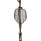 Meyda Lighting Bungalow 15"Sq 4-Light Craftsman Brown Cascading Pendant Light With Gold Iridescent Shade Glass