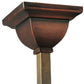 Meyda Lighting Bungalow 17" 2-Light Burnished Copper Semi-flush Mount Ceiling Light With White Alabaster Shade Glass