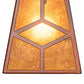 Meyda Lighting Bungalow 24" 4-Light Mahogany Bronze Chandelier With Amber Mica Shade Glass