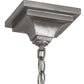 Meyda Lighting Bungalow 24" 4-Light Nickel Chandelier With White Alabaster Shade Glass