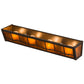 Meyda Lighting Bungalow 24" 4-Light Timeless Bronze Vanity Light With Amber Mica Shade Glass