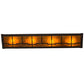 Meyda Lighting Bungalow 24" 4-Light Timeless Bronze Vanity Light With Amber Mica Shade Glass