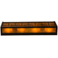 Meyda Lighting Bungalow 24" 4-Light Timeless Bronze Vanity Light With Amber Mica Shade Glass