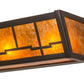 Meyda Lighting Bungalow 24" 4-Light Timeless Bronze Vanity Light With Amber Mica Shade Glass