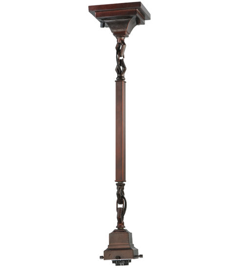 Meyda Lighting Bungalow 24" Mahogany Bronze Pendant Light Hardware