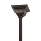 Meyda Lighting Bungalow 25" 4-Light Mahogany Bronze White Alabaster Swirl Chandelier With White Shade Glass