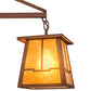 Meyda Lighting Bungalow 38" 4-Light Rust Valley View Chandelier With Amber Mica Shade Glass