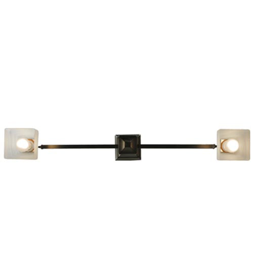 Meyda Lighting Bungalow 40" 2-Light Brushed Nickel Island Pendant Light With White Alabaster Shade Glass