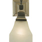 Meyda Lighting Bungalow 5" Brushed Nickel Wall Sconce With White Alabaster Swirl Shade Glass