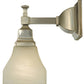 Meyda Lighting Bungalow 5" Brushed Nickel Wall Sconce With White Alabaster Swirl Shade Glass