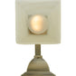 Meyda Lighting Bungalow 5" Brushed Nickel Wall Sconce With White Alabaster Swirl Shade Glass