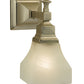 Meyda Lighting Bungalow 5" Brushed Nickel Wall Sconce With White Alabaster Swirl Shade Glass