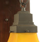 Meyda Lighting Bungalow 5" Chestnut Wall Sconce With Frosted Amber Shade Glass