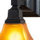 Meyda Lighting Bungalow 5" Craftsman Brown Wall Sconce With Amber Frosted Art Shade Glass