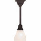 Meyda Lighting Bungalow 5" Mahogany Bronze White Alabaster Swirl Pendant Light With White Shade Glass