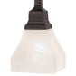 Meyda Lighting Bungalow 5" Mahogany Bronze White Alabaster Swirl Pendant Light With White Shade Glass