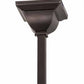 Meyda Lighting Bungalow 5" Mahogany Bronze White Alabaster Swirl Pendant Light With White Shade Glass