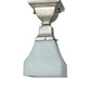 Meyda Lighting Bungalow 7" Brushed Nickel Flush Mount Light With White Alabaster Swirl Shade Glass