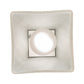 Meyda Lighting Bungalow 7" Brushed Nickel Flush Mount Light With White Alabaster Swirl Shade Glass