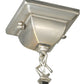 Meyda Lighting Bungalow 7" Brushed Nickel Mini Pendant Light With White Alabaster Swirl Shade Glass