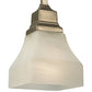 Meyda Lighting Bungalow 7" Brushed Nickel Mini Pendant Light With White Alabaster Swirl Shade Glass