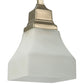 Meyda Lighting Bungalow 7" Brushed Nickel Mini Pendant Light With White Alabaster Swirl Shade Glass