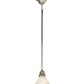 Meyda Lighting Bungalow 7" Brushed Nickel Mini Pendant Light With White Alabaster Swirl Shade Glass