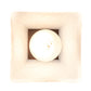 Meyda Lighting Bungalow 7" Oil Rubbed Bronze Alabaster Swirl Flush Mount Mount Light With White Alabaster Shade Glass